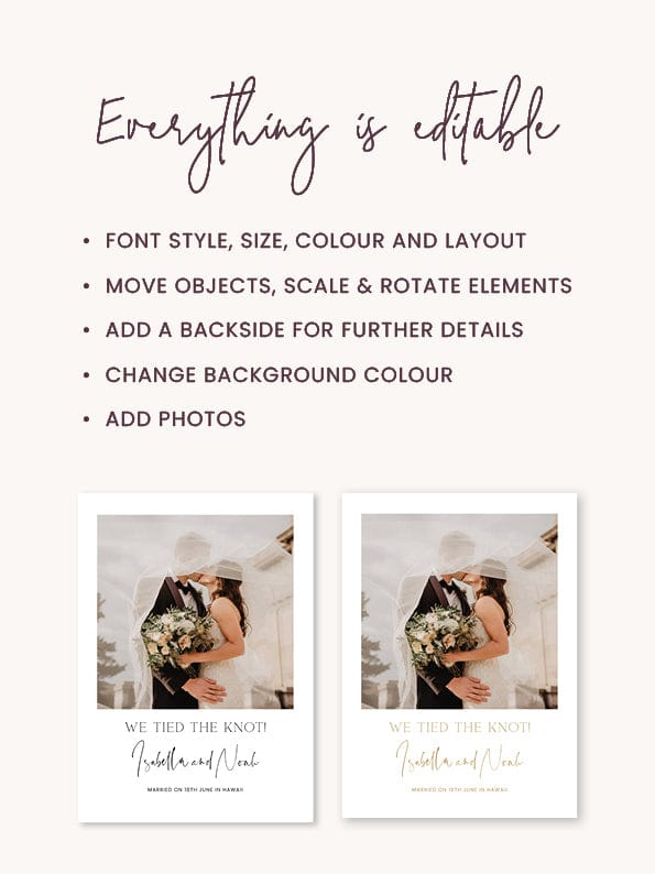 Photo Elopement Announcements & Cards