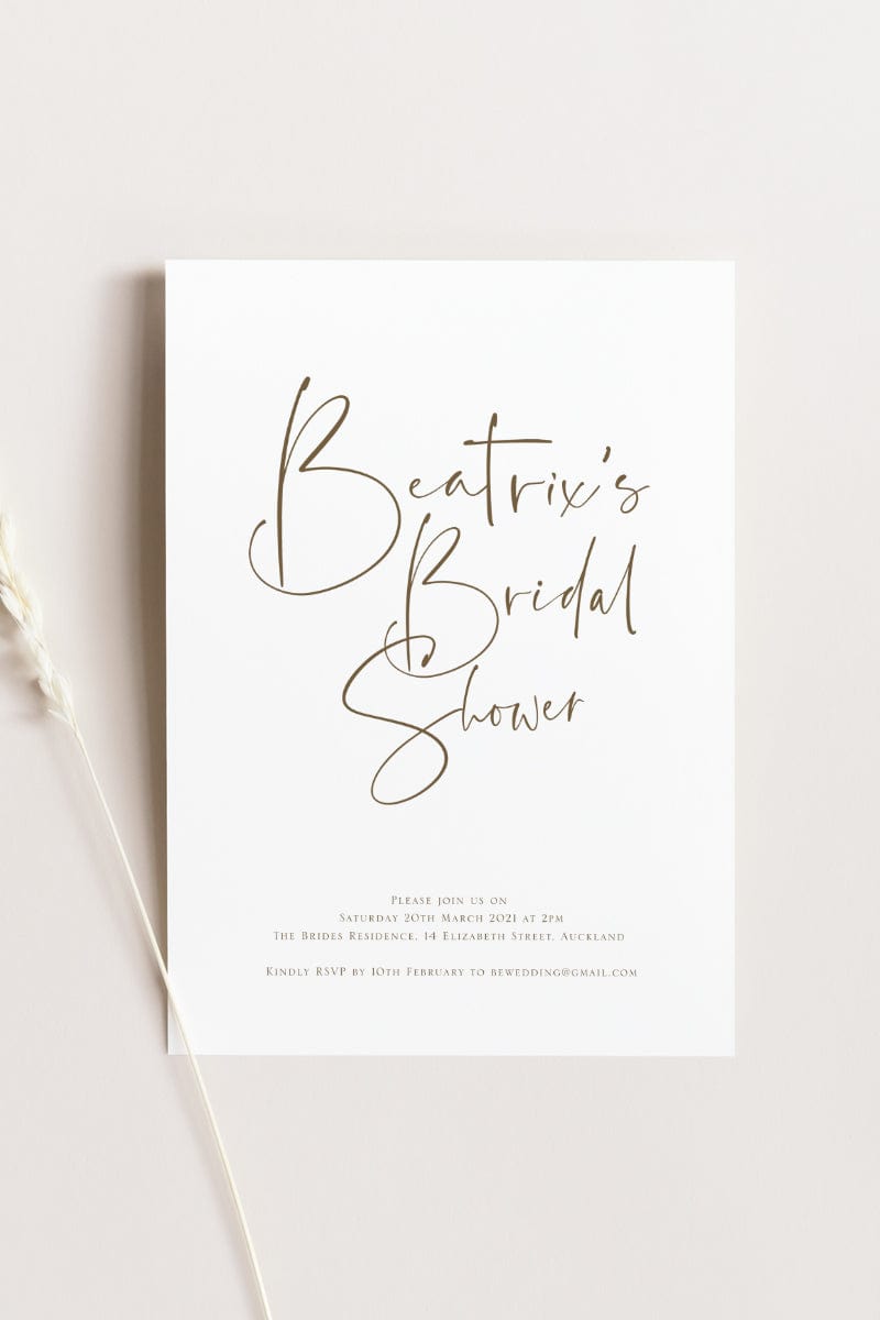 Simple Bridal Shower Invitation Template