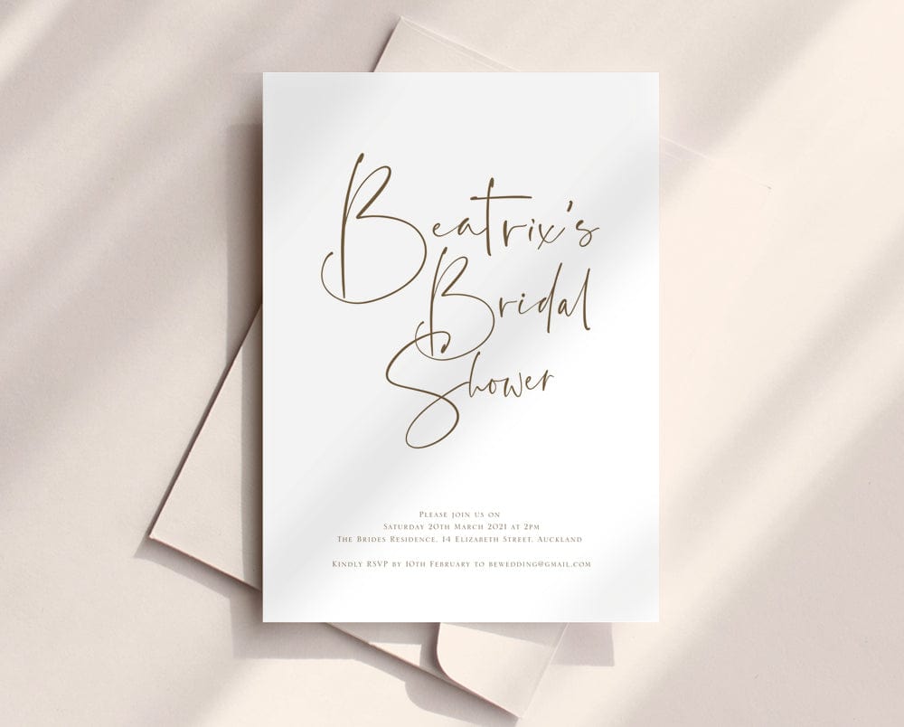 Simple Bridal Shower Invitation Template