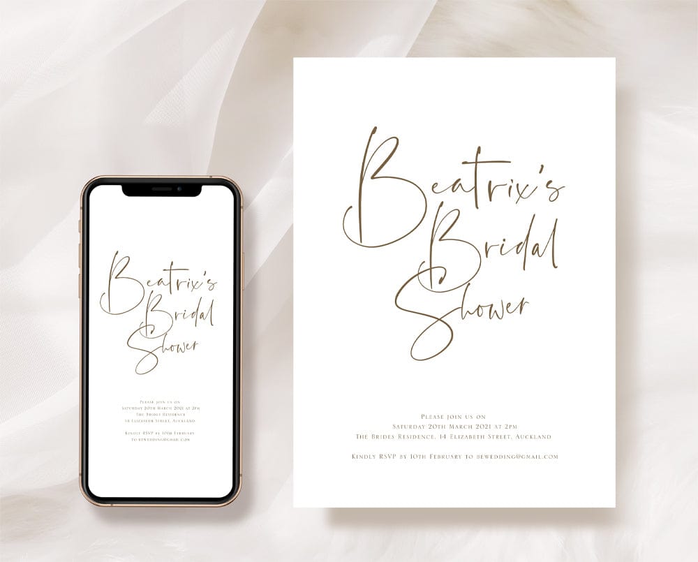 Simple Bridal Shower Invitation Template