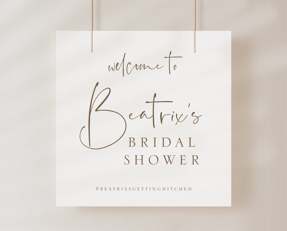 Simple Bridal Shower Welcome Sign Template