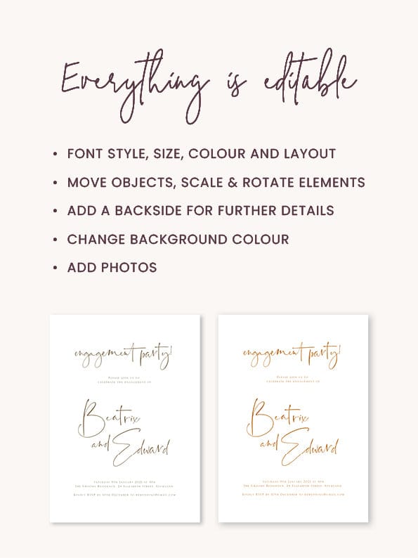 Simple Engagement Party Invitation Template