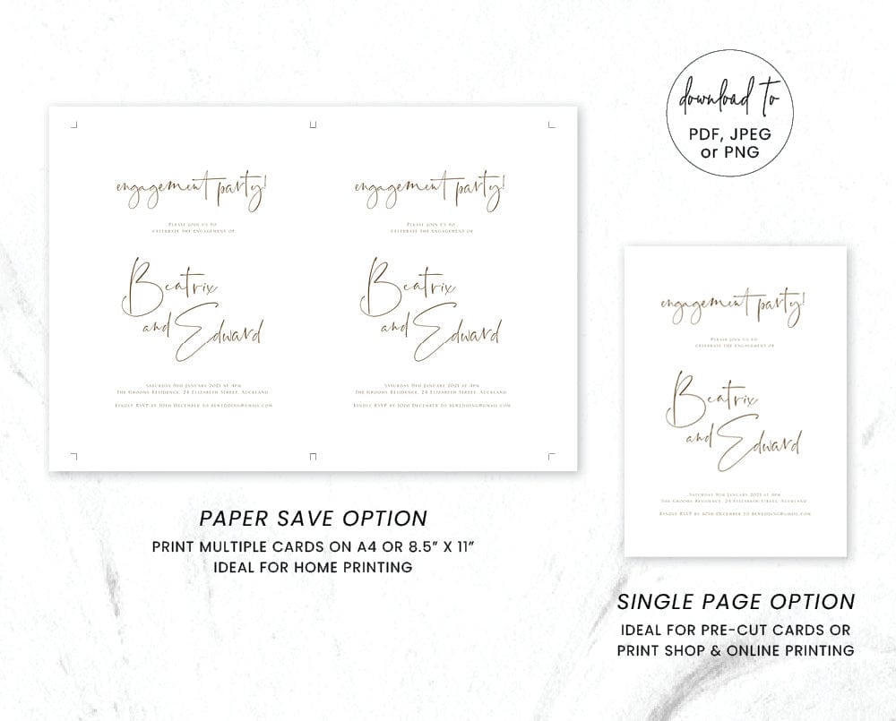 Simple Engagement Party Invitation Template