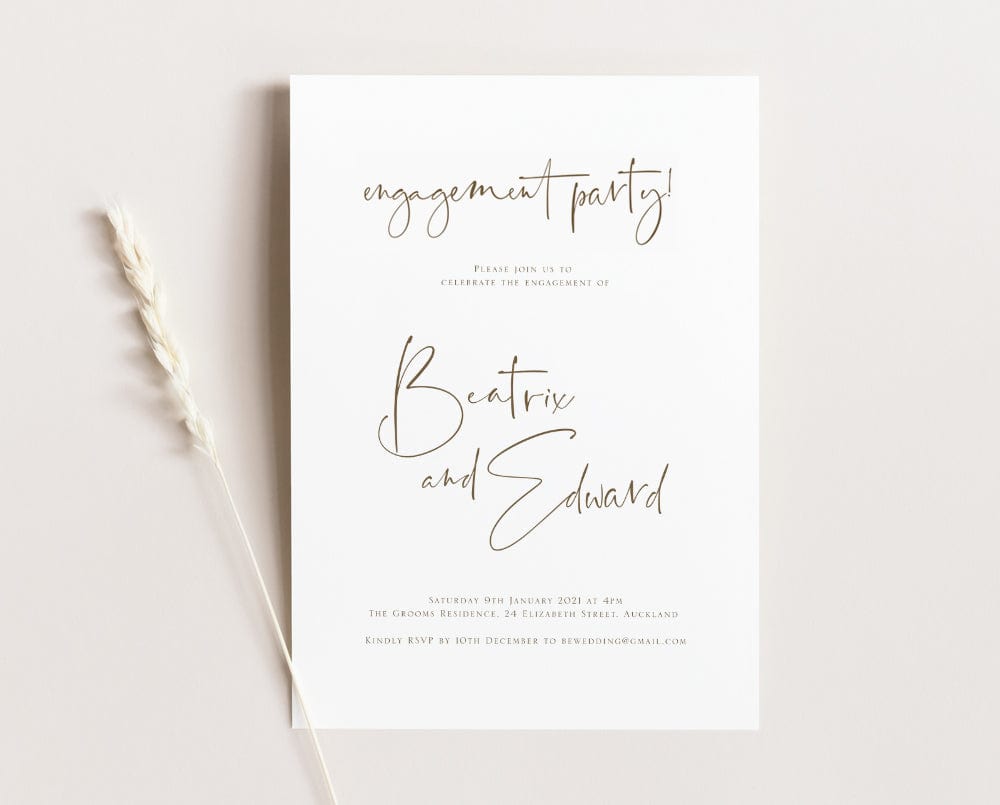 Simple Engagement Party Invitation Template