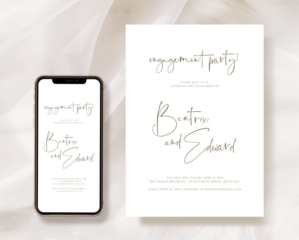 Simple Engagement Party Invitation Template