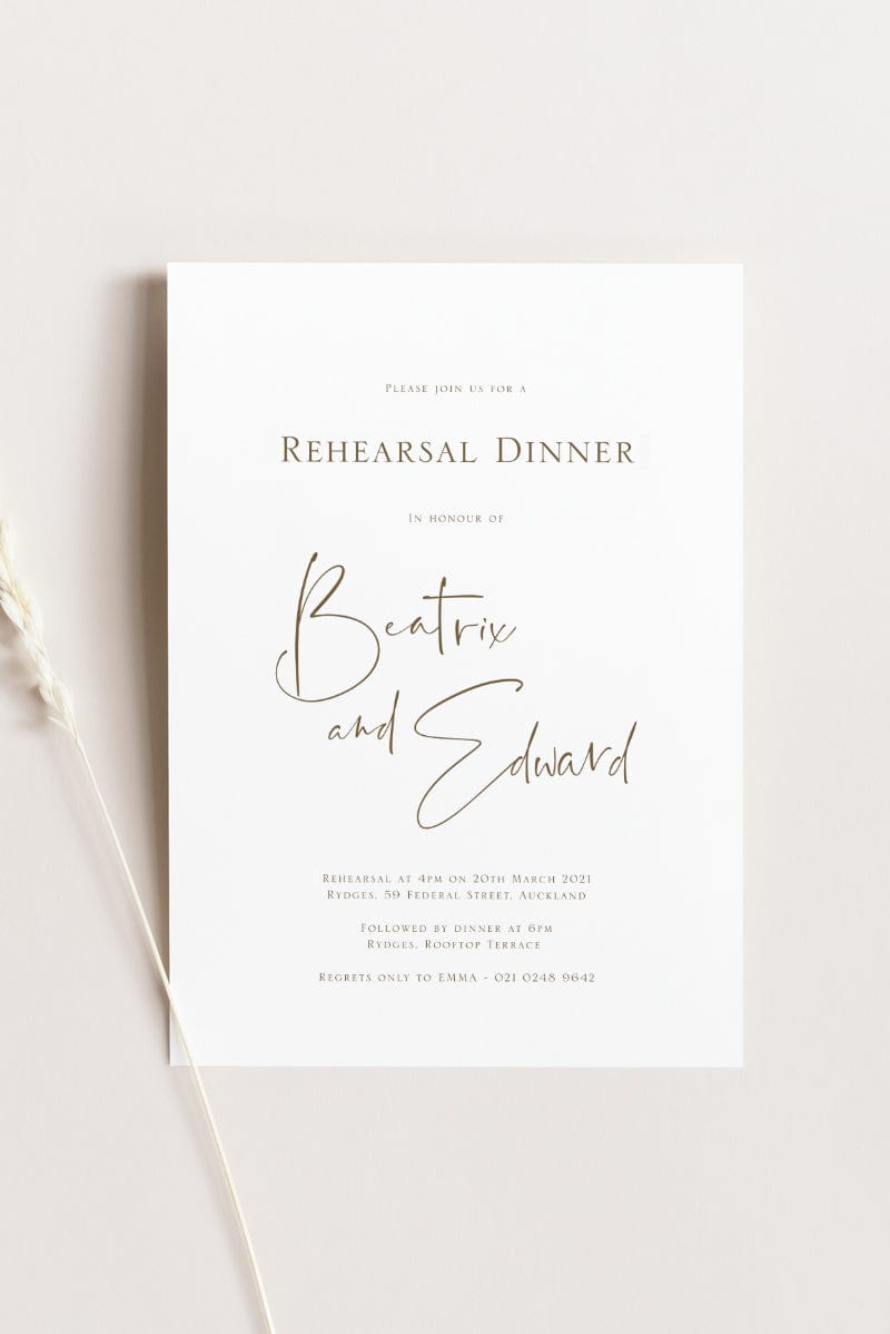 Simple Rehearsal Dinner Invitation Template