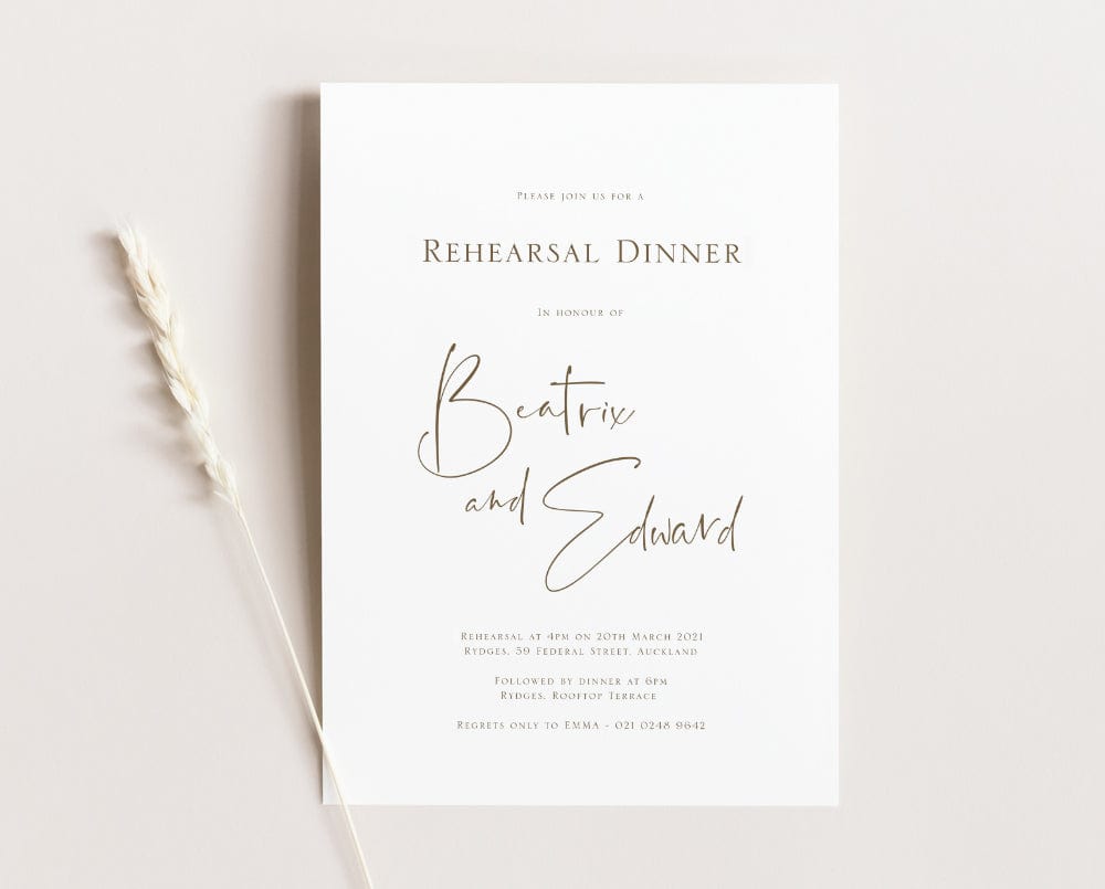 Simple Rehearsal Dinner Invitation Template