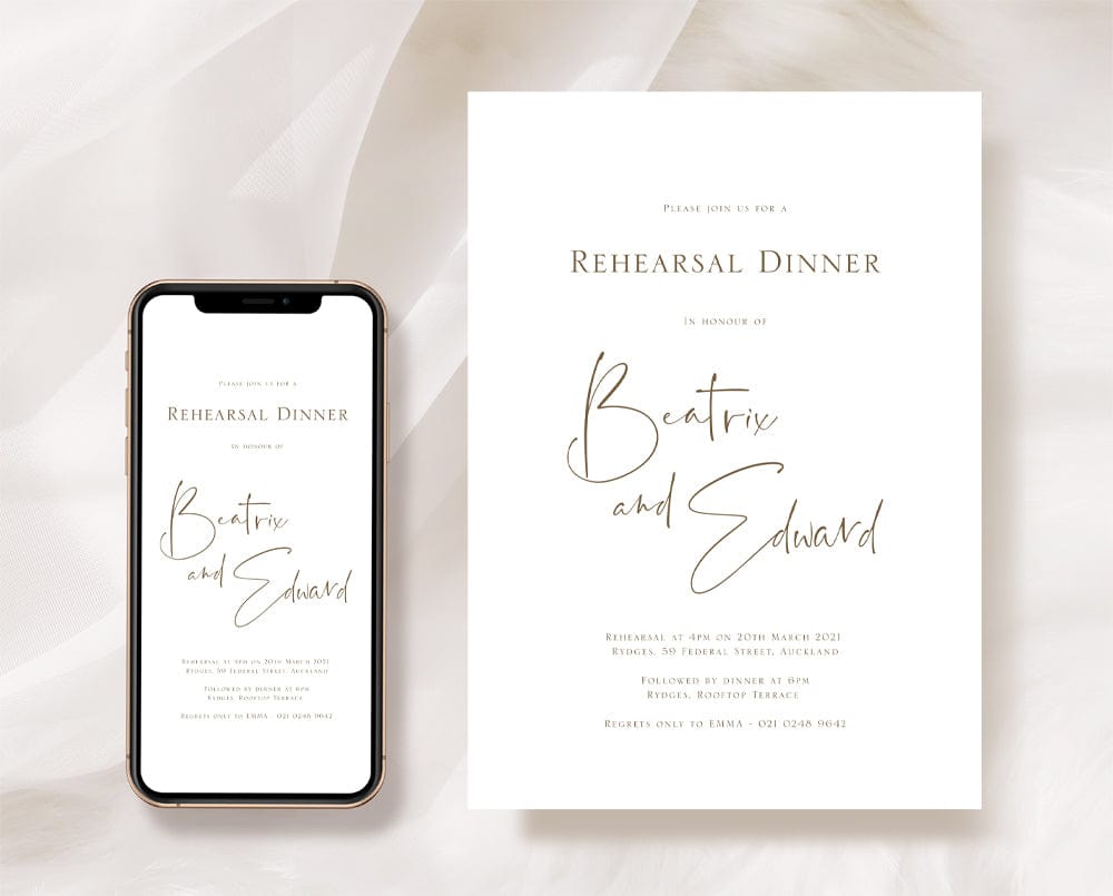 Simple Rehearsal Dinner Invitation Template