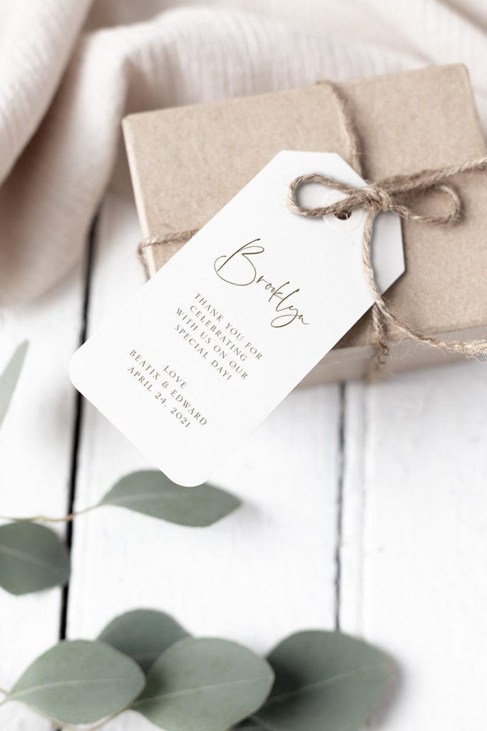 Simple Wedding Favour Tag and Sticker