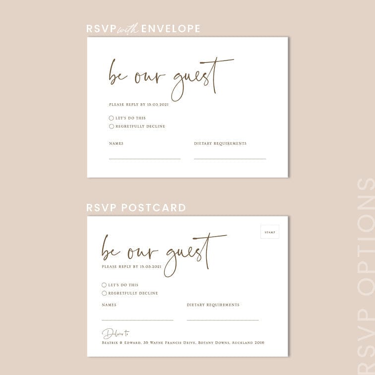 Simple Wedding Invitation Set