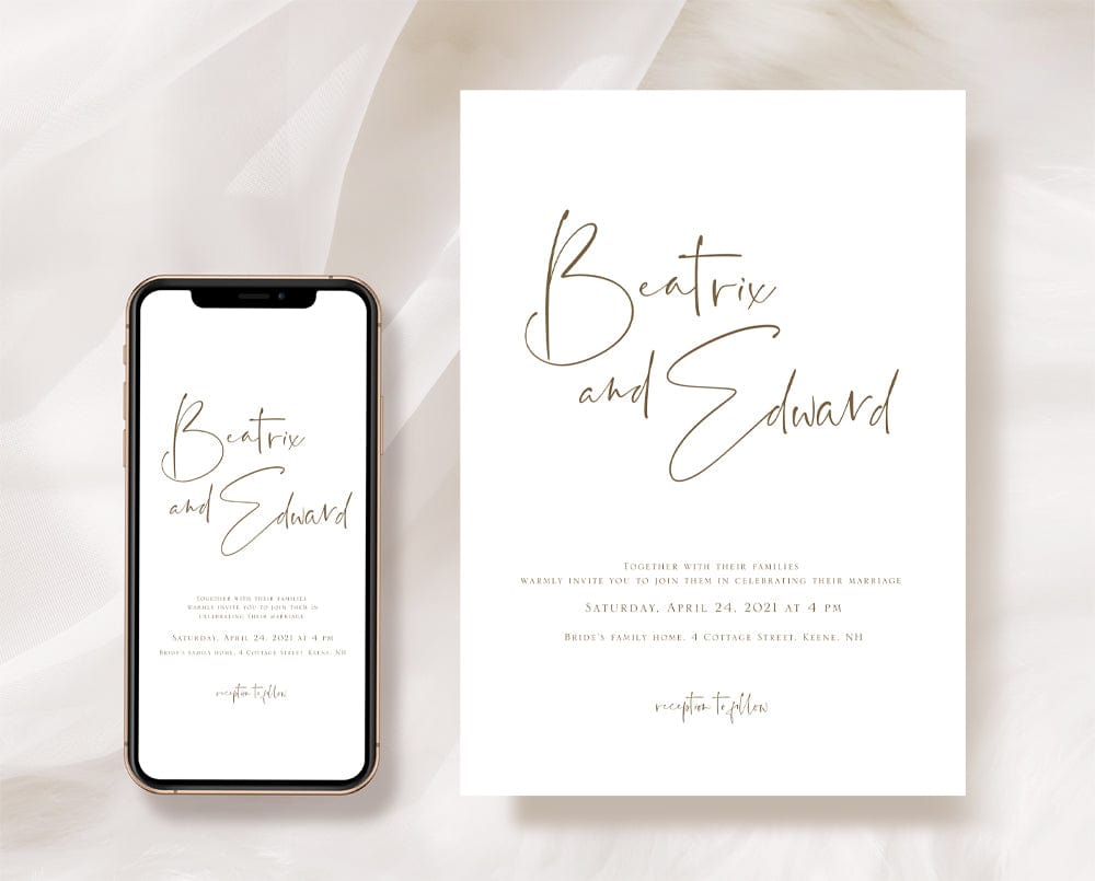 Simple Wedding Invitation Set