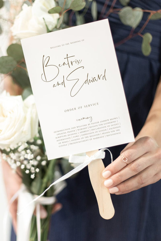 Simple Wedding Order of Service Card Template