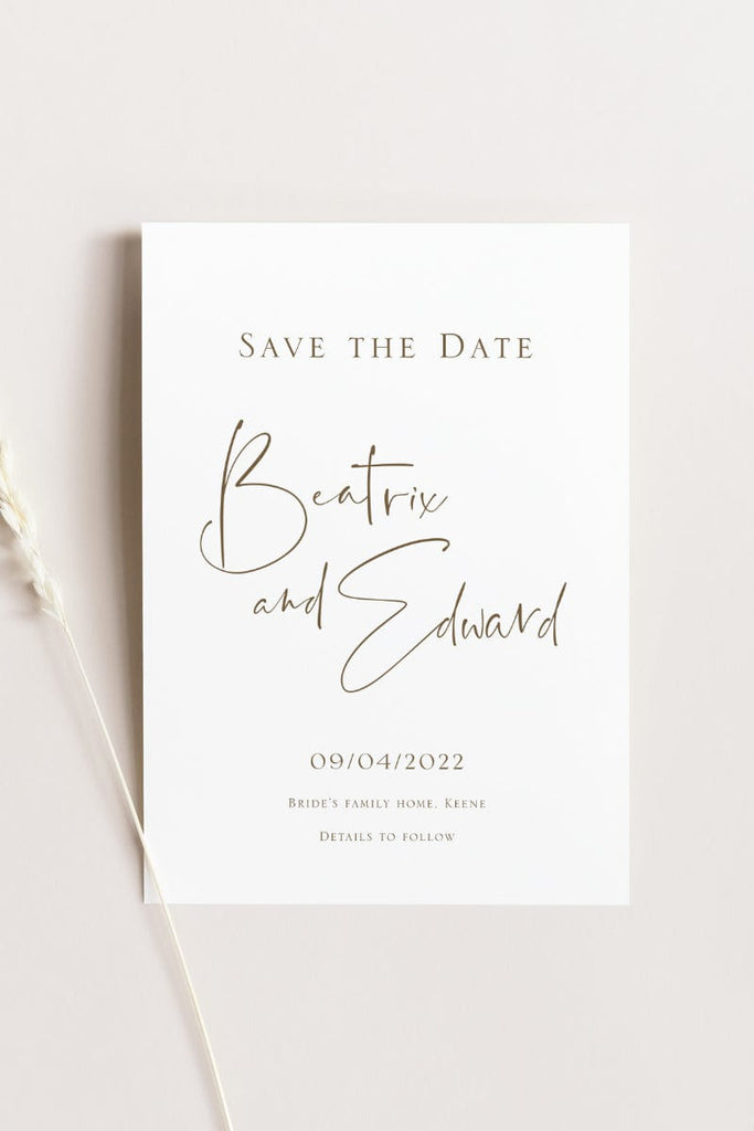 Simple Wedding Save The Date Card Template