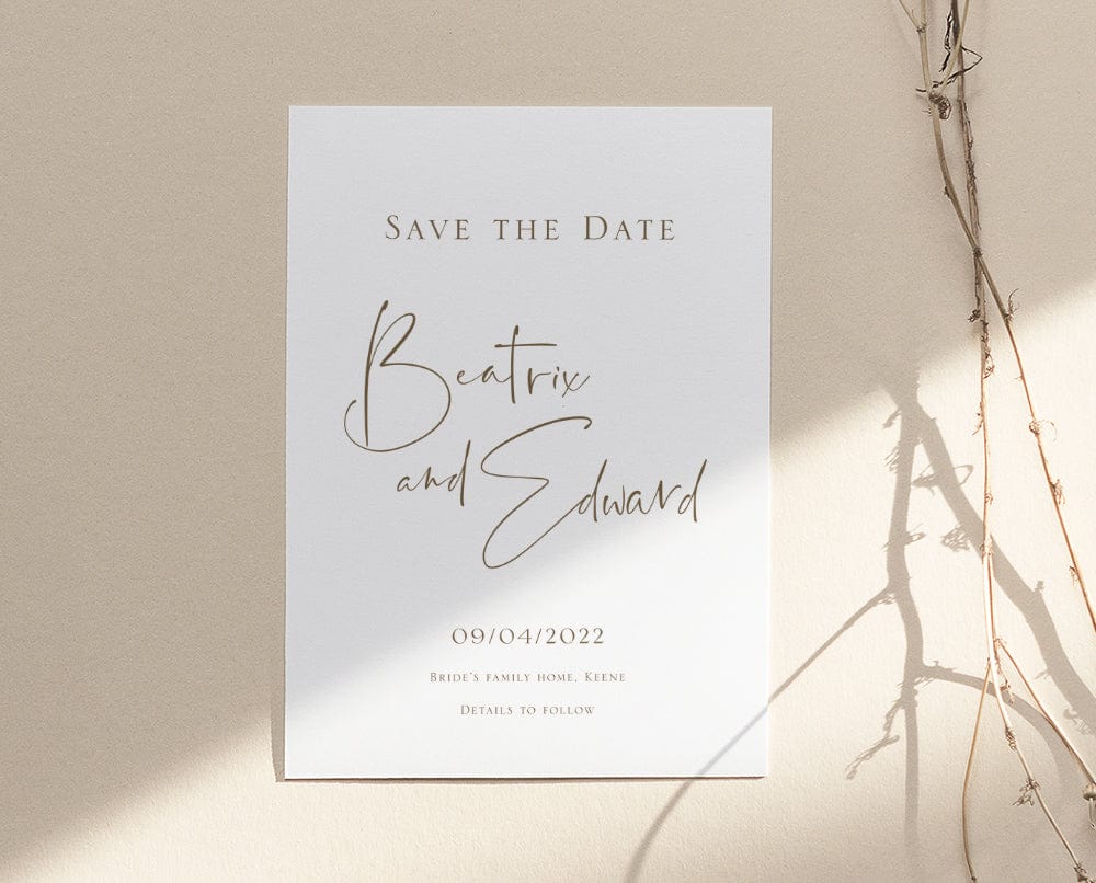 Simple Wedding Save The Date Card Template