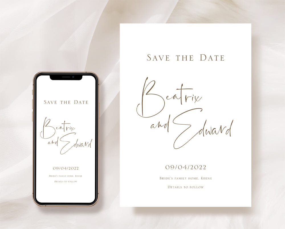 Simple Wedding Save The Date Card Template