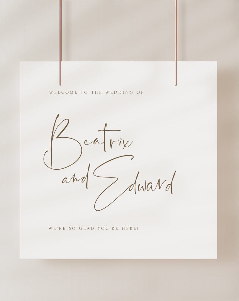 Simple Wedding Welcome Sign Template