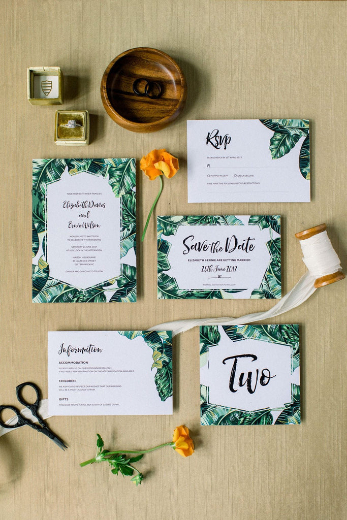 Tropical Wedding Details Card Printable Template