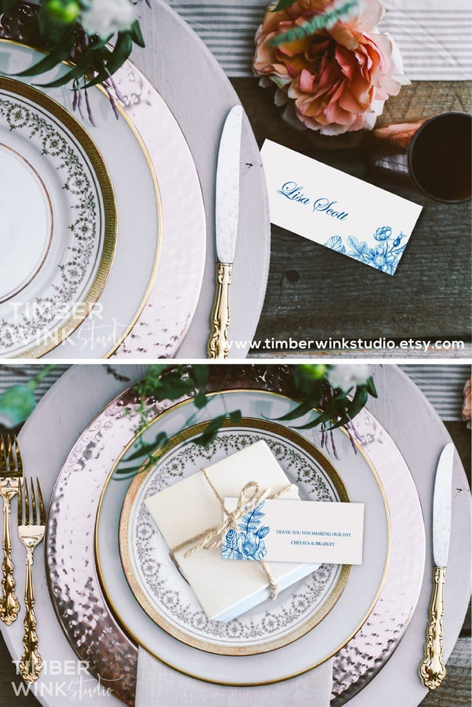 Vintage Wedding Place Card Printable Template