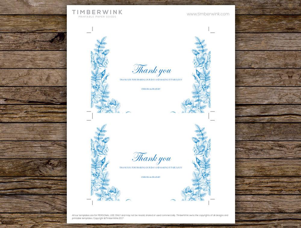 Vintage Wedding Thank You Card Template