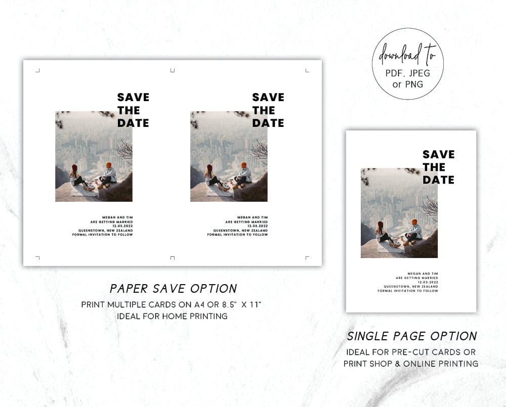 Wedding Save The Date With Photo Template