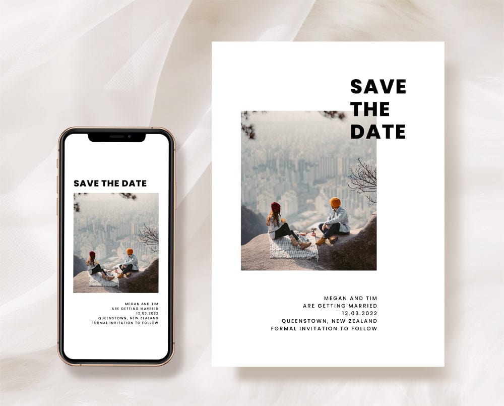 Wedding Save The Date With Photo Template