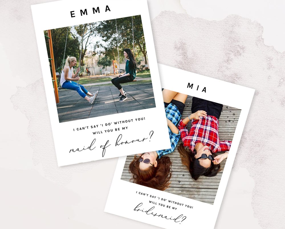 Will You Be My Bridesmaid Card Template With Photo