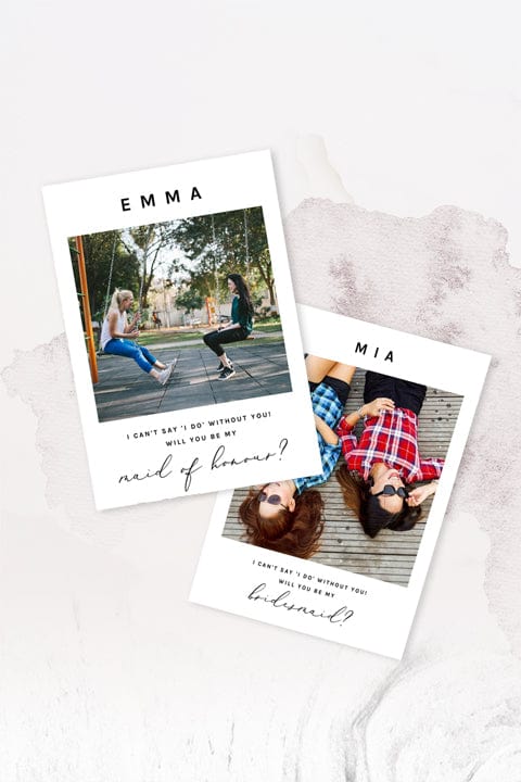 Will You Be My Bridesmaid Card Template With Photo